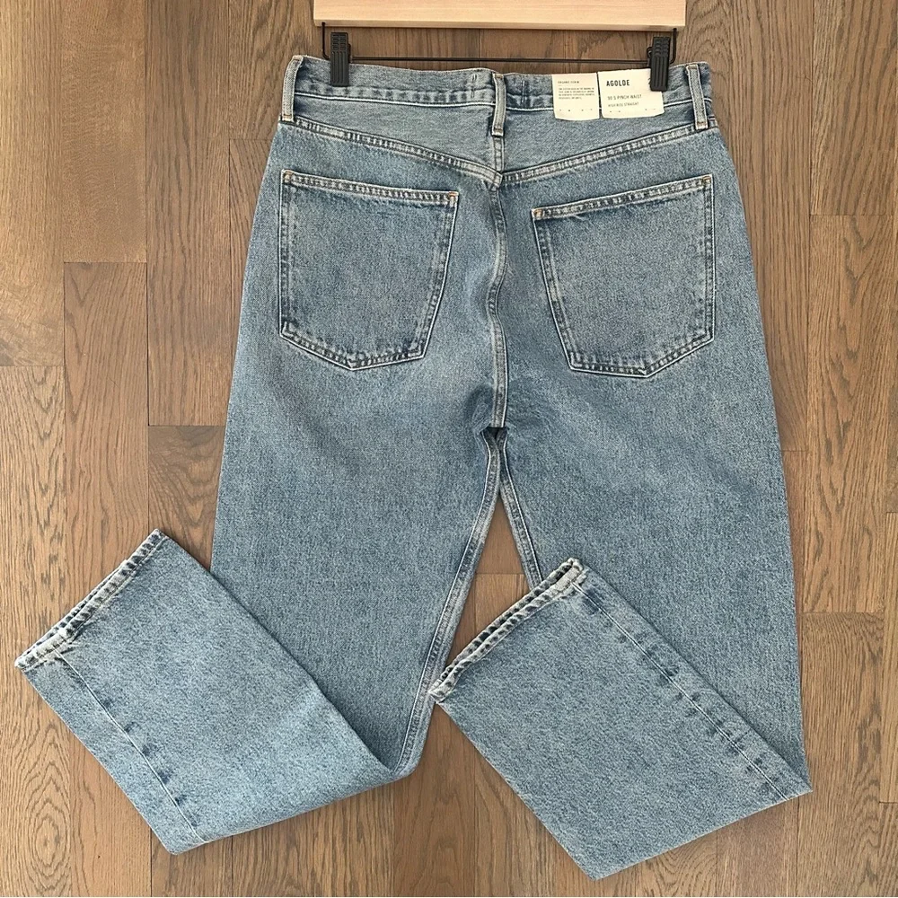 NWT Agolde 90s Pinch Waist High Rise Straight Jeans in Navigate Size 29 - Picture 11 of 11